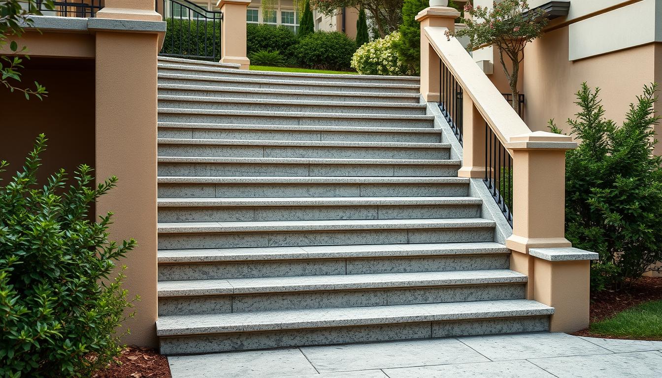 Außentreppe sanieren mit Flüssiggranit | Renovierung